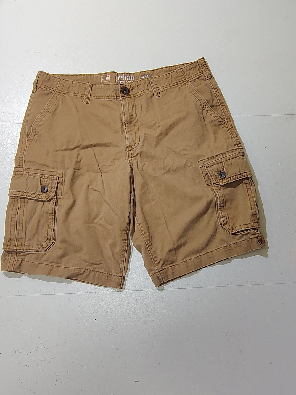 Urban Pipeline Cargo Shorts Men Size 38 Tan Thick Cotton Utility Outdoor